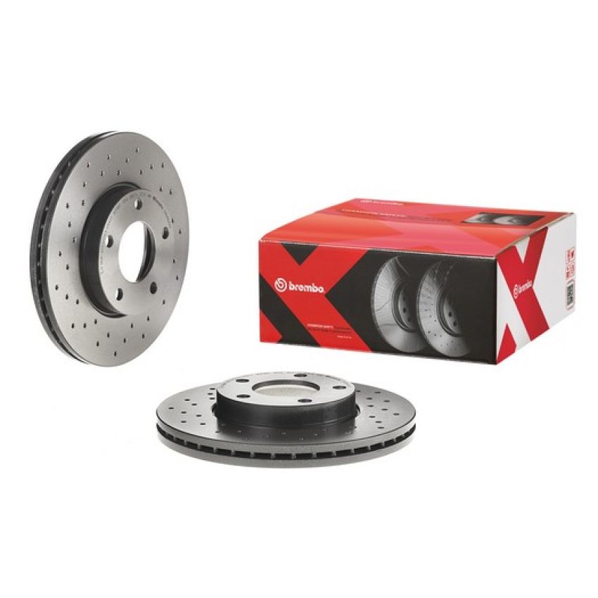 Brembo 09.9464.2X Premium UV Coated Xtra Cross Drilled Brake Rotor