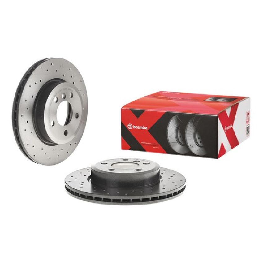 Brembo 09.9581.1X Premium UV Coated Xtra Cross Drilled Brake Rotor