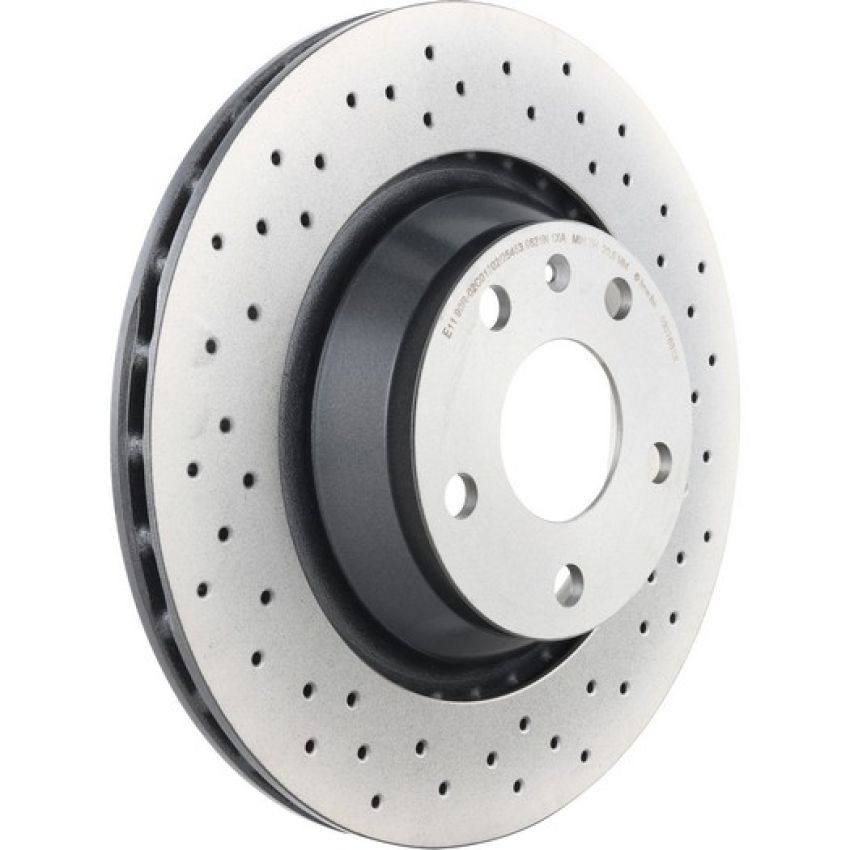 Brembo 09.9768.1X Premium UV Coated Xtra Cross Drilled Brake Rotor