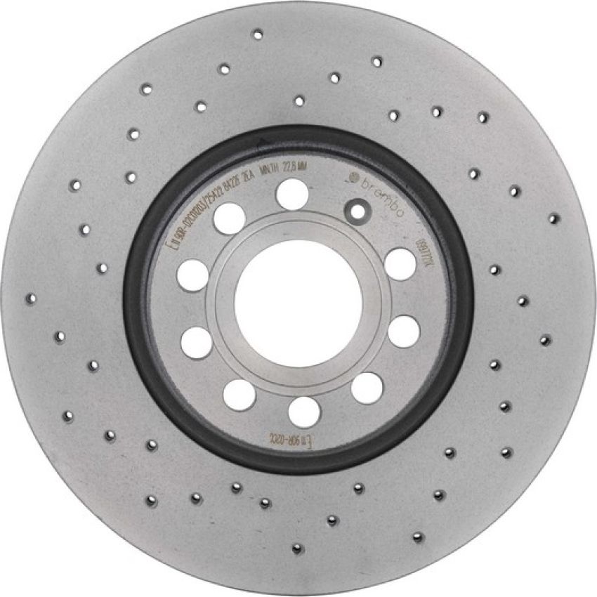 Brembo 09.9772.1X Premium UV Coated Xtra Cross Drilled Brake Rotor