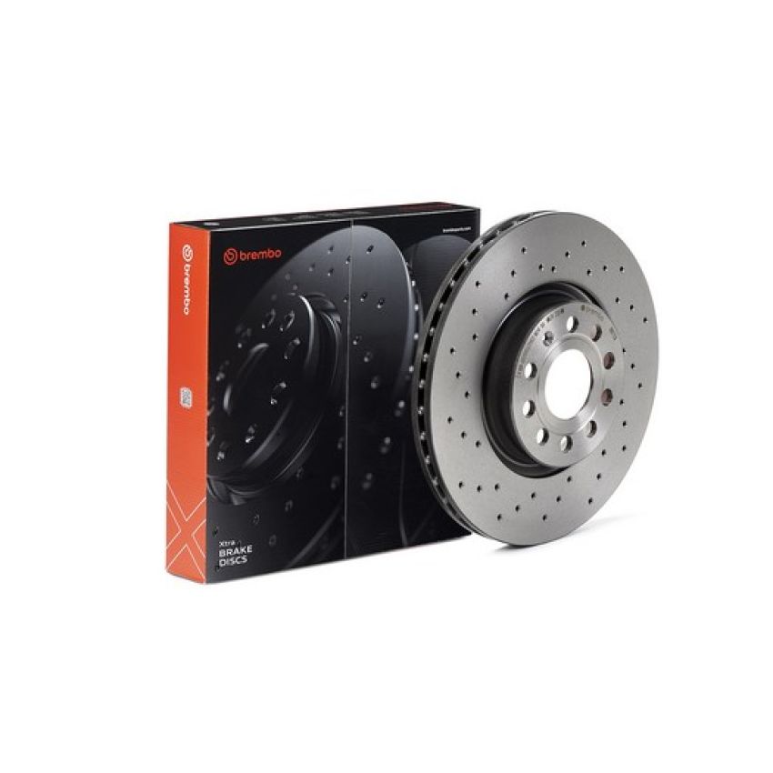 Brembo 09.9772.1X Premium UV Coated Xtra Cross Drilled Brake Rotor