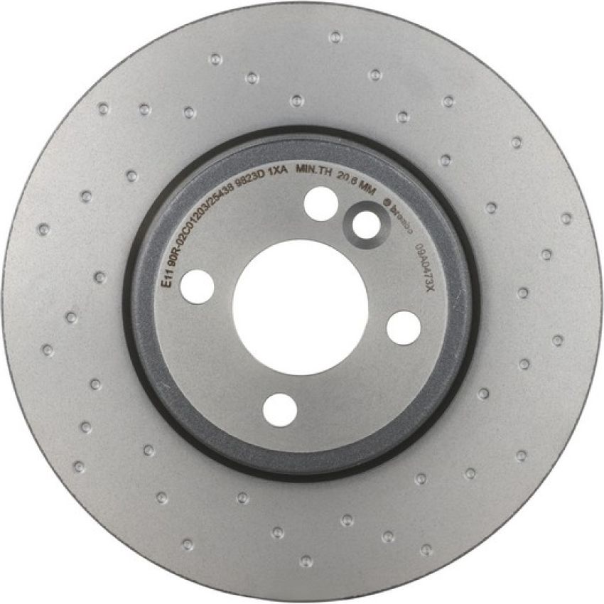 Brembo 09.A047.3X Premium UV Coated Xtra Cross Drilled Brake Rotor