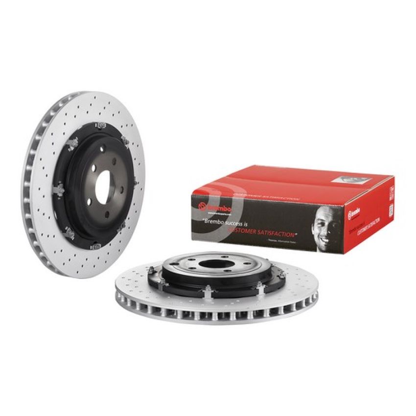 Brembo 09.A190.33 Premium Floating Two Piece UV Coated Vented Drilled And Slotted Brake Rotor