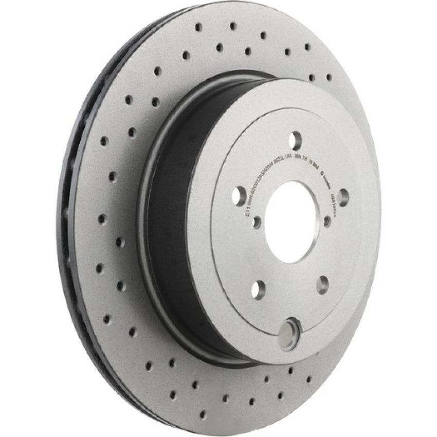 Brembo 09.A198.1X Premium UV Coated Xtra Cross Drilled Brake Rotor