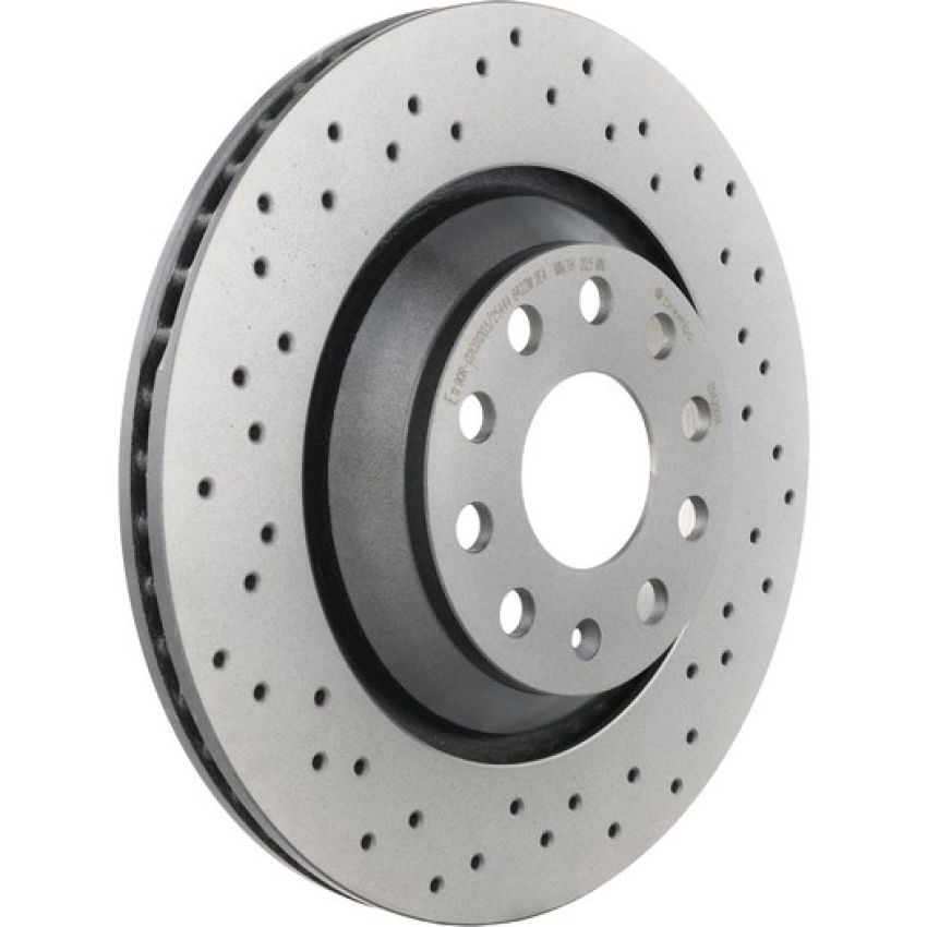 Brembo KTX0136 Brembo ceramic brake pad and Xtra vented drilled brake disc kit
