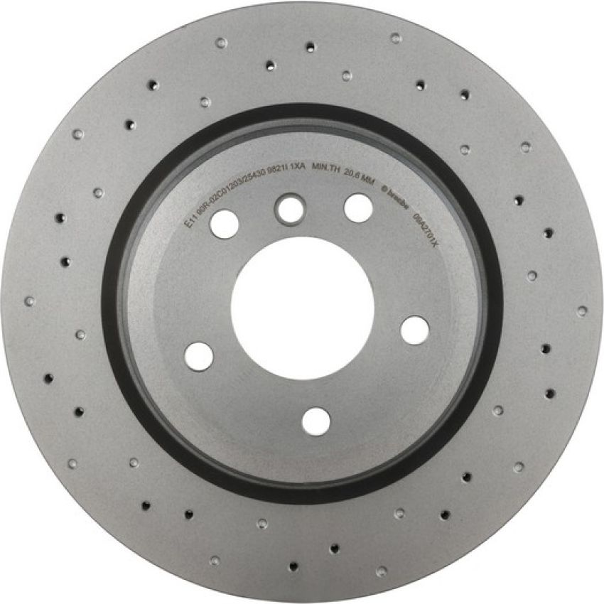Brembo 09.A270.1X Premium UV Coated Xtra Cross Drilled Brake Rotor