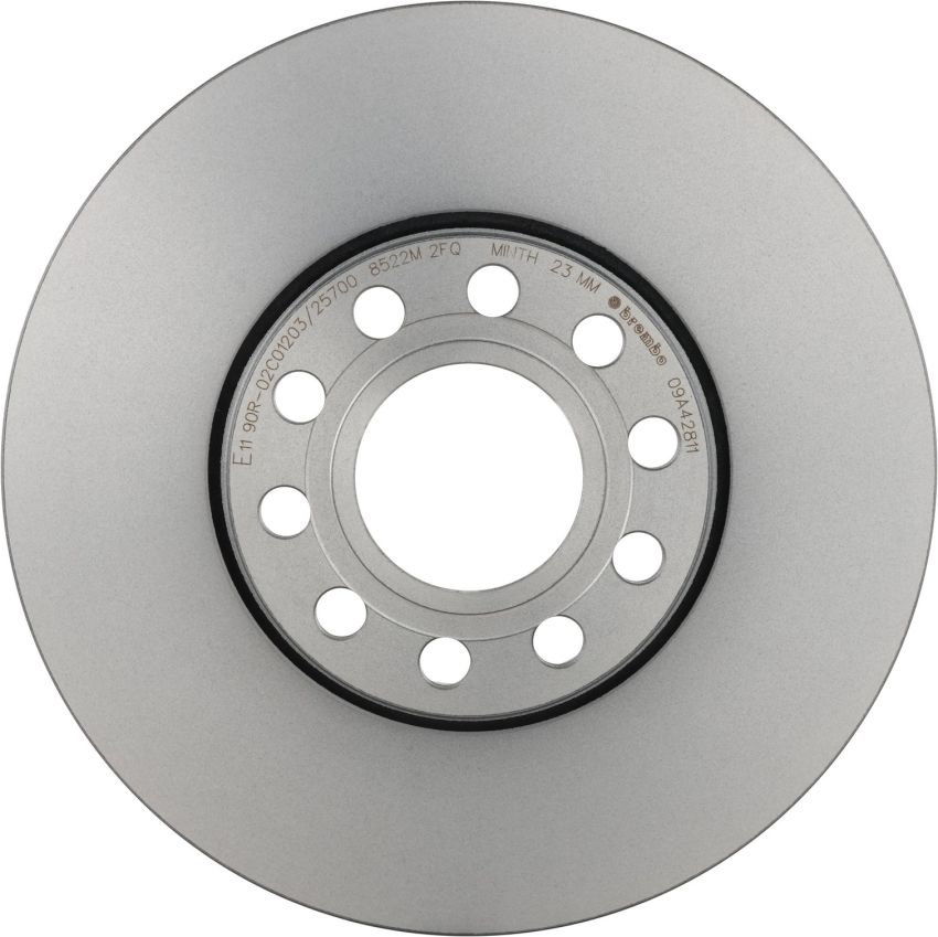 Brembo KT00827 Brembo ceramic brake pad and UV coated vented  brake disc kit