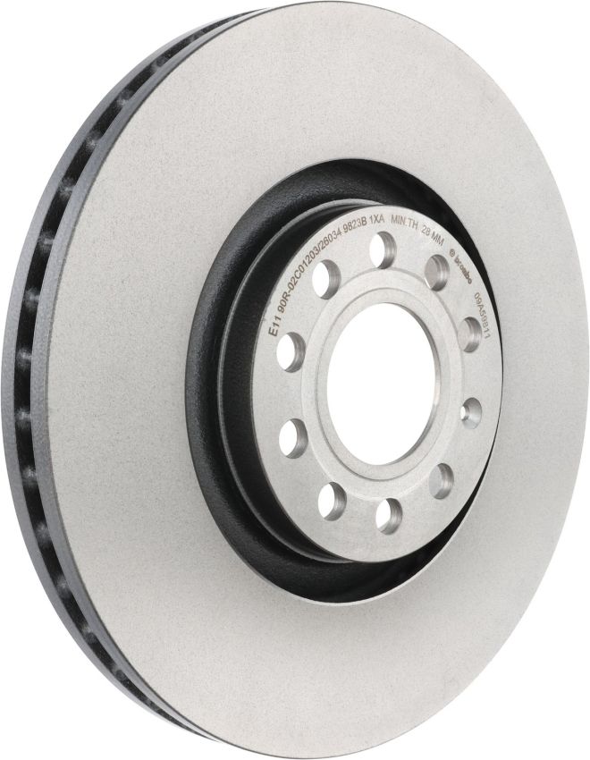 Brembo KT00593 Brembo ceramic brake pad and UV coated vented  brake disc kit