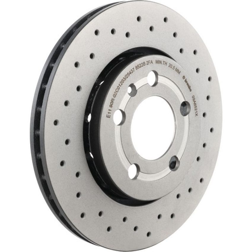 Brembo 09.A652.1X Premium UV Coated Xtra Cross Drilled Brake Rotor