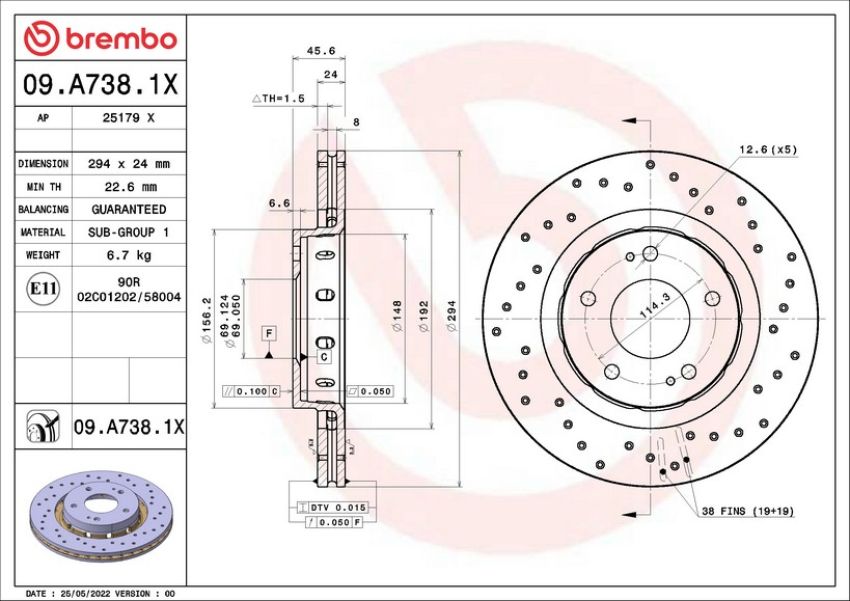 Brembo 09.A738.1X