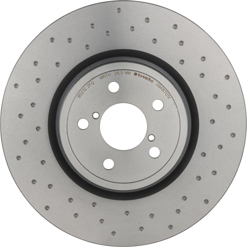 Brembo 09.A870.1X Premium UV Coated Xtra Cross Drilled Brake Rotor