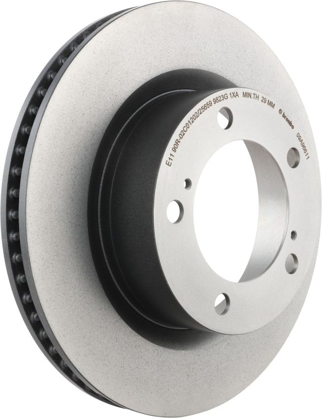 Brembo KT00489 Brembo ceramic brake pad and UV coated vented  brake disc kit