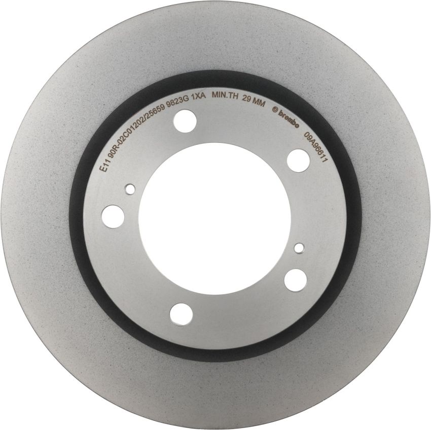 Brembo KT00489 Brembo ceramic brake pad and UV coated vented  brake disc kit