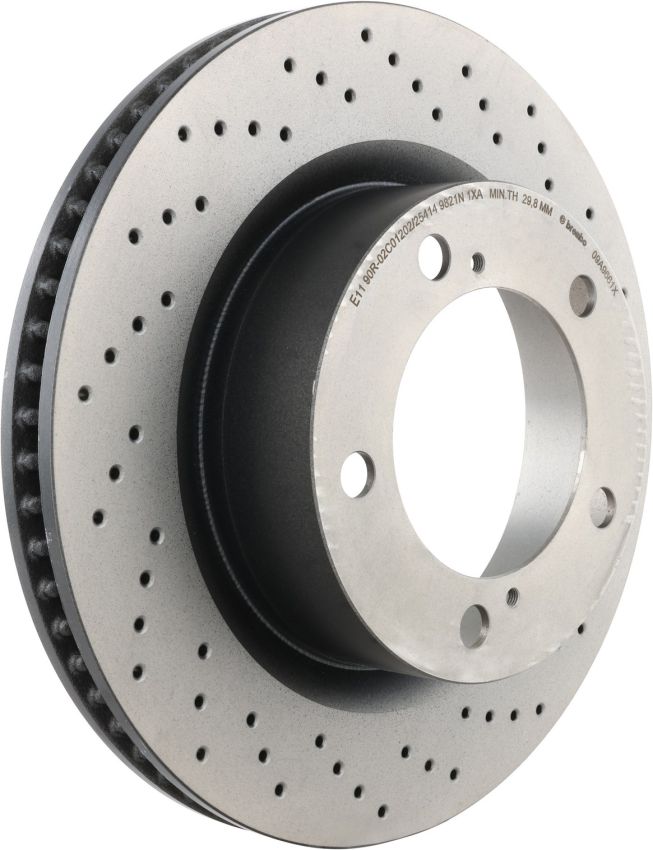 Brembo 09.A966.1X Premium UV Coated Xtra Cross Drilled Brake Rotor