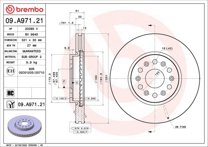 Brembo 09.A971.21