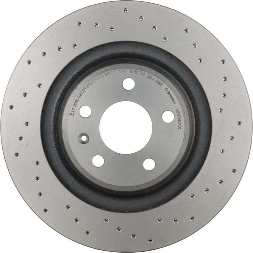 Brembo 09.B040.1X Premium UV Coated Xtra Cross Drilled Brake Rotor