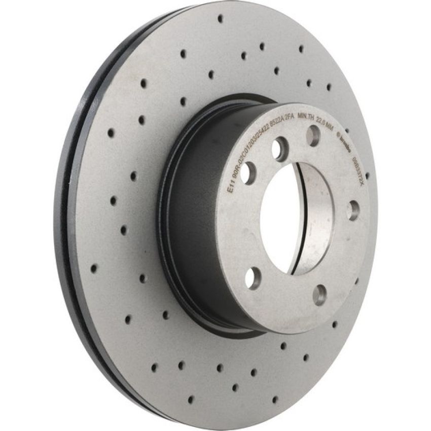 Brembo 09.B337.2X Premium UV Coated Xtra Cross Drilled Brake Rotor