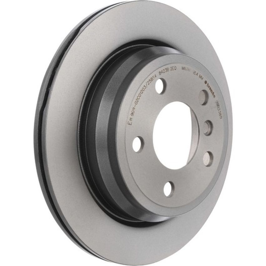 Brembo KT04423 Brembo low-met brake pad and UV coated vented  brake disc kit