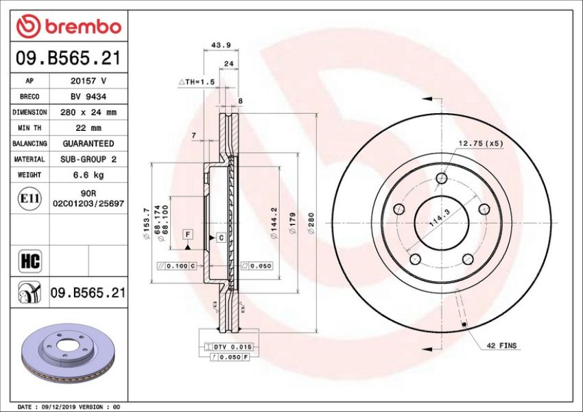 Brembo 09.B565.21