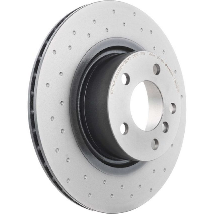 Brembo 09.B569.1X Premium UV Coated Xtra Cross Drilled Brake Rotor
