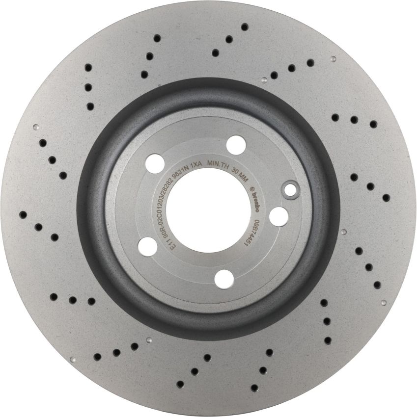Brembo 09.B744.51 Premium UV Coated Front Brake Rotor