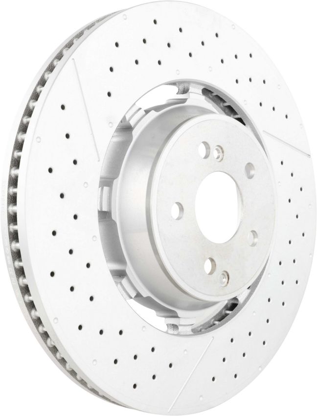 Brembo 09.B848.33 Premium Dual Cast Vented Drilled/Grooved UV Coated Brake Rotor