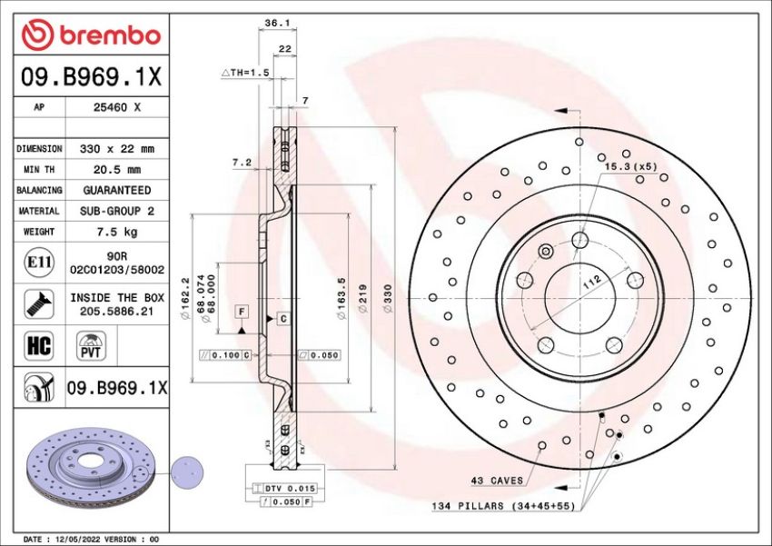 Brembo 09.B969.1X