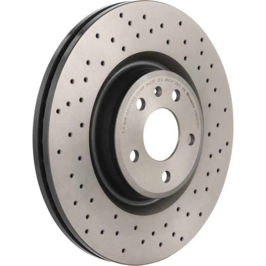 Brembo 09.B970.1X Premium UV Coated Xtra Cross Drilled Brake Rotor