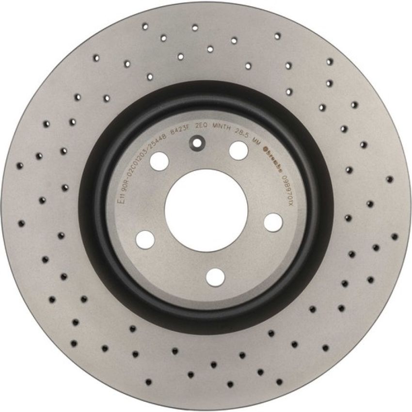 Brembo 09.B970.1X Premium UV Coated Xtra Cross Drilled Brake Rotor