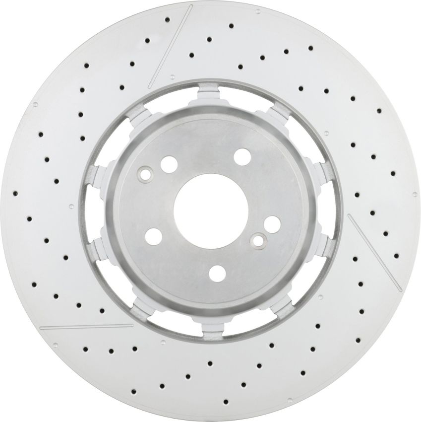 Brembo 09.C127.33 Premium Dual Cast Vented Drilled/Grooved UV Coated Brake Rotor