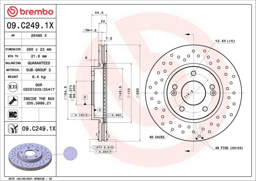 Brembo 09.C249.1X