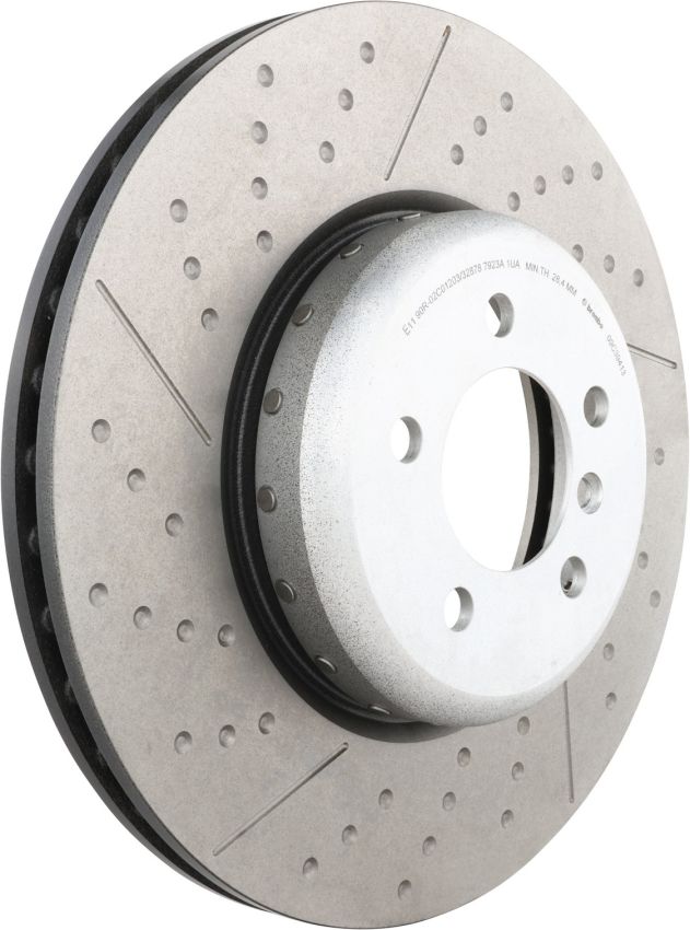 Brembo KT00B73 Brembo ceramic brake pad and composite PVT drilled and slotted brake disc kit