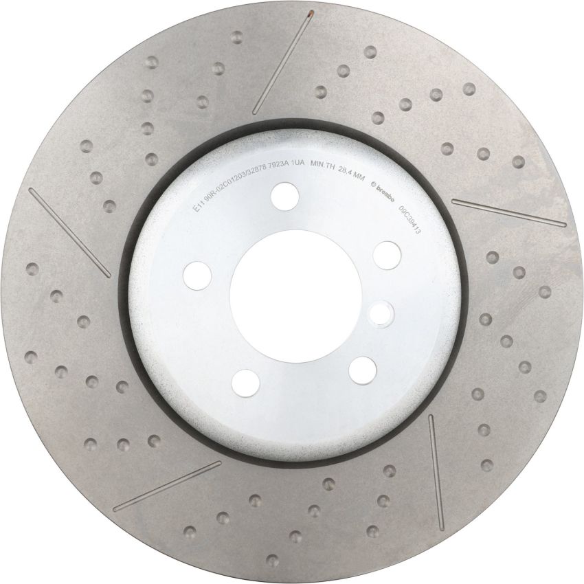 Brembo KT00B73 Brembo ceramic brake pad and composite PVT drilled and slotted brake disc kit