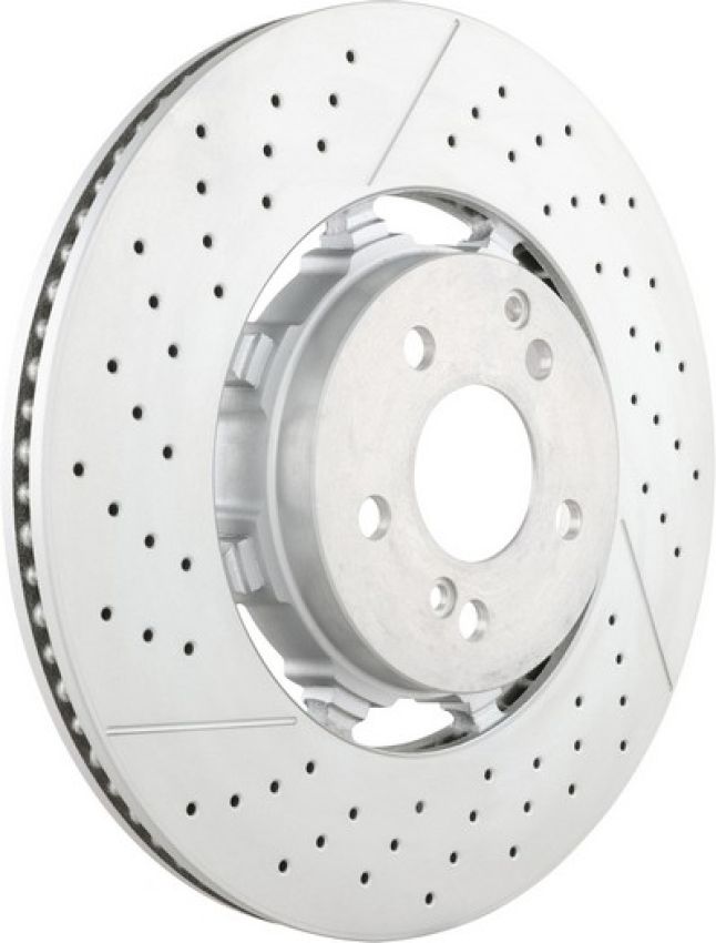 Brembo 09.C826.33 Premium Dual Cast Vented Drilled/Grooved UV Coated Brake Rotor