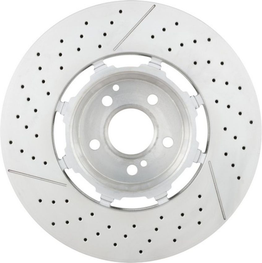 Brembo 09.C826.33 Premium Dual Cast Vented Drilled/Grooved UV Coated Brake Rotor