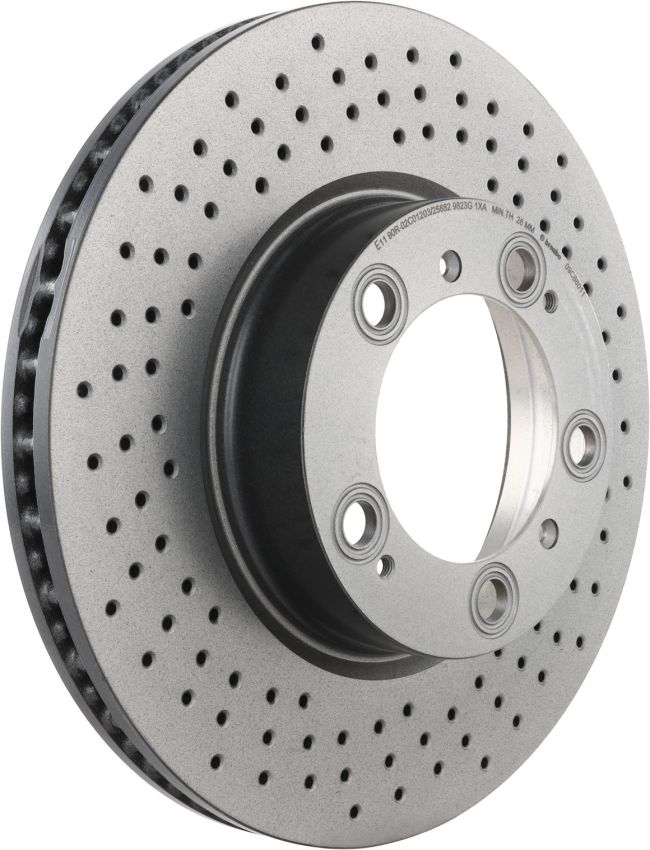Brembo KT00732 Brembo ceramic brake pad and UV coated PVT drilled brake disc kit