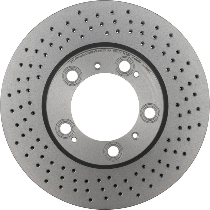 Brembo KT00732 Brembo ceramic brake pad and UV coated PVT drilled brake disc kit