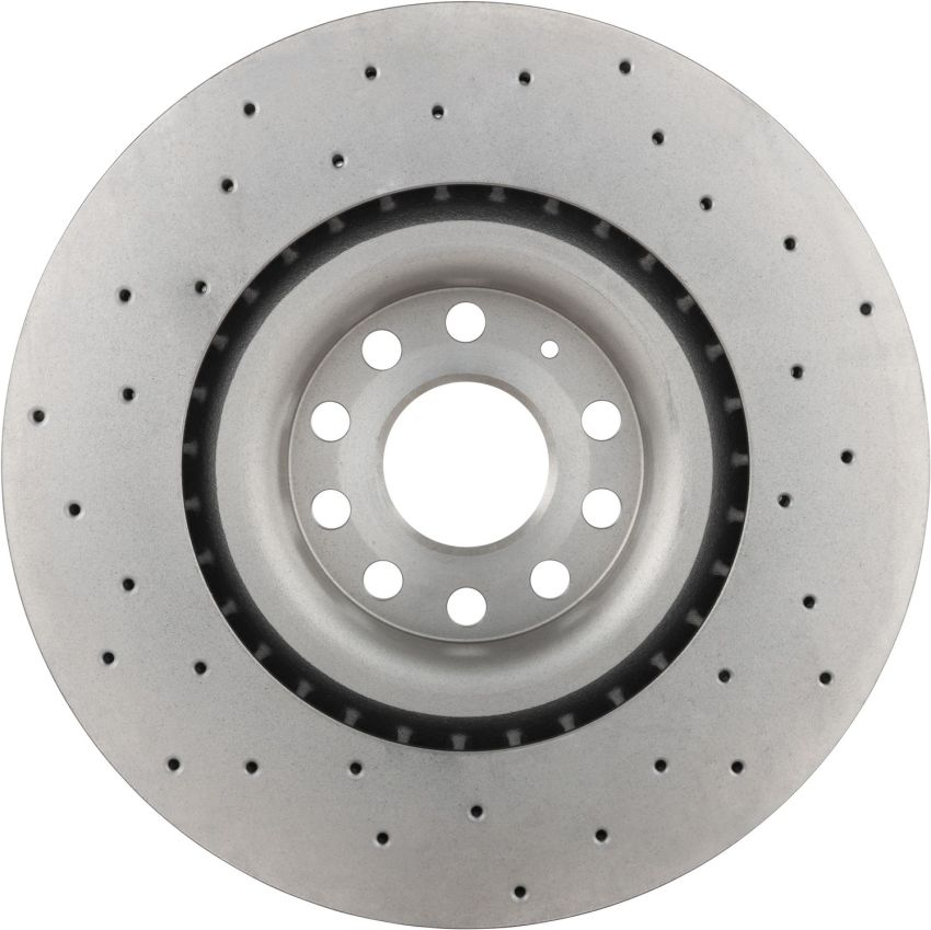 Brembo KTX4081 Brembo low-met brake pad and Xtra PVT drilled brake disc kit