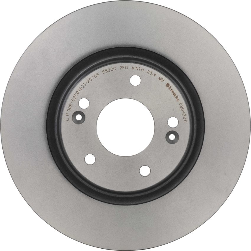 Brembo KT00A33 Brembo ceramic brake pad and UV coated vented  brake disc kit