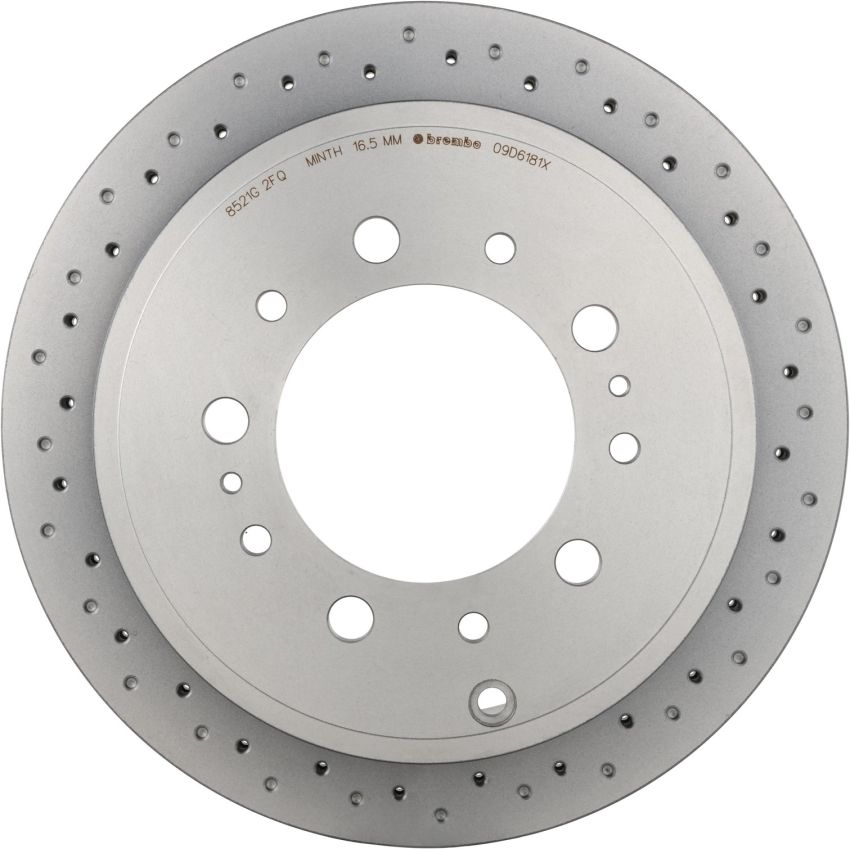 Brembo 09.D618.1X Premium UV Coated Xtra Cross Drilled Brake Rotor
