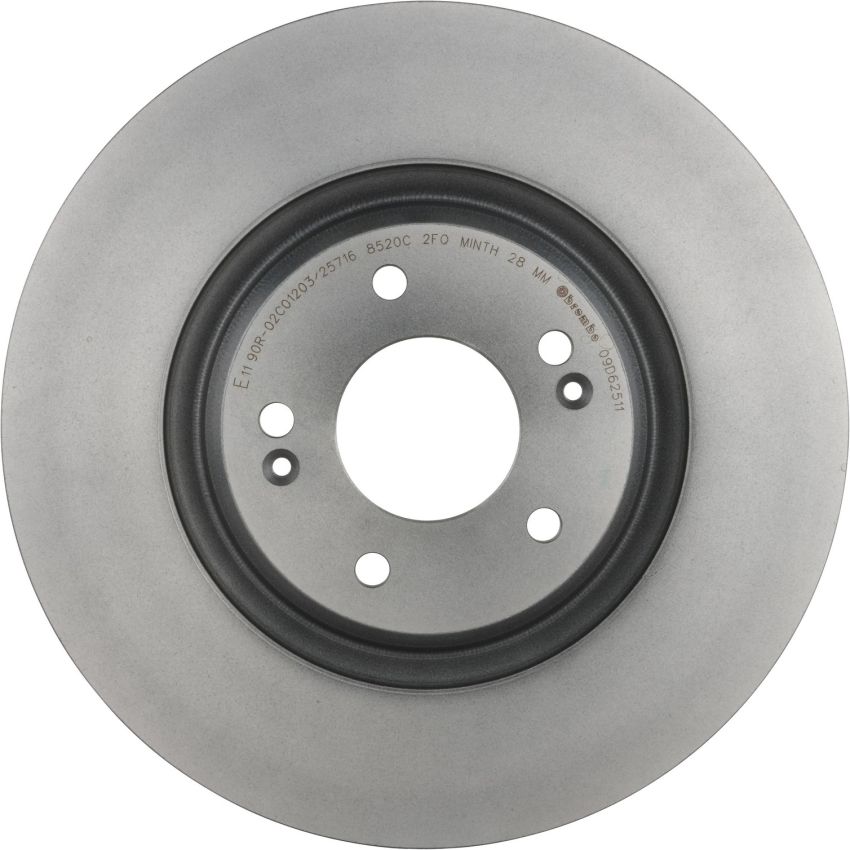 Brembo KT04354 Brembo low-met brake pad and UV coated vented  brake disc kit