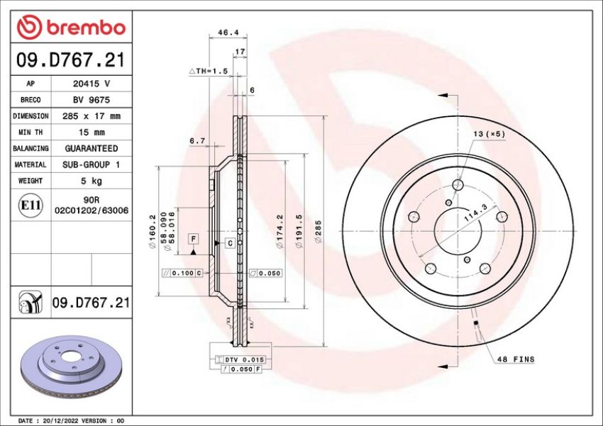 Brembo 09.D767.21