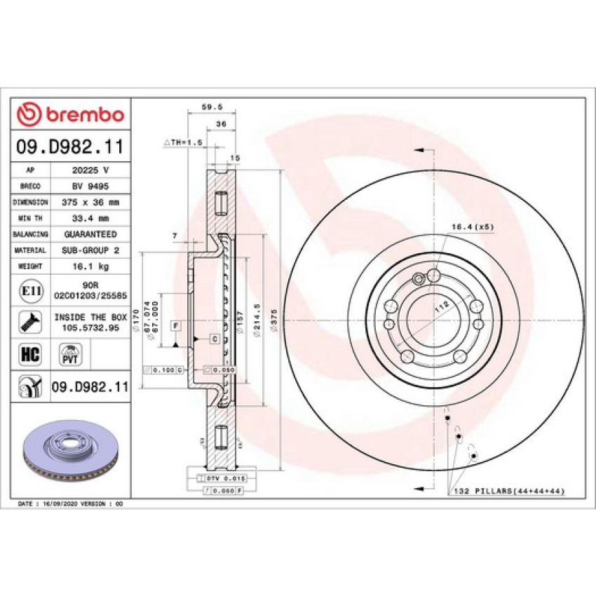 Brembo 09.D982.11