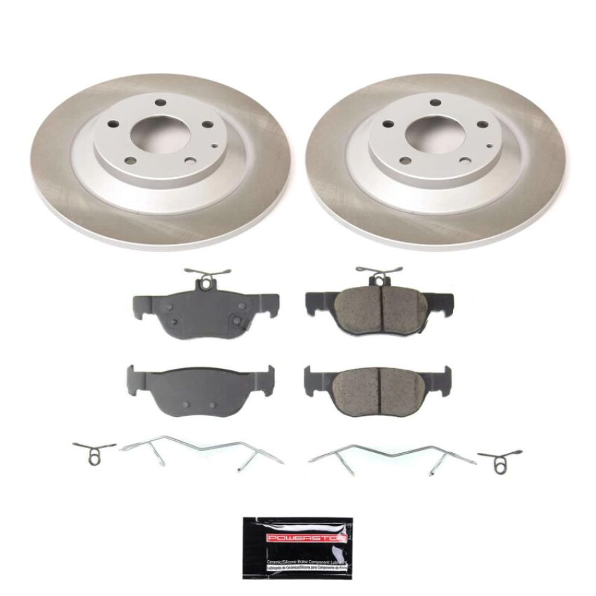 PowerStop SC9136 Semi-Coated Rotor and Low-Dust Ceramic Brake Pad Kit