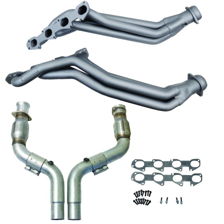 BBK 16483 05-24 Dodge 6.1L/6.2L/6.4L Hemi 1-7/8in Headers w/High Flow Catted Mid Pipe (Ti Ceramic)