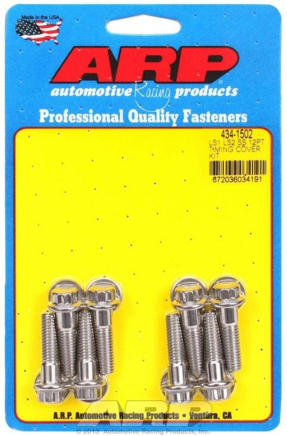 ARP ARP434-1502 S/S Timing Cover Bolt Kit - 12pt. LS1/LS2