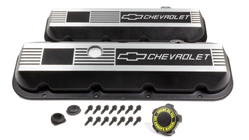 CHEVROLET PERFORMANCE GMP12495488 Aluminum Valve Covers - BBC- Short