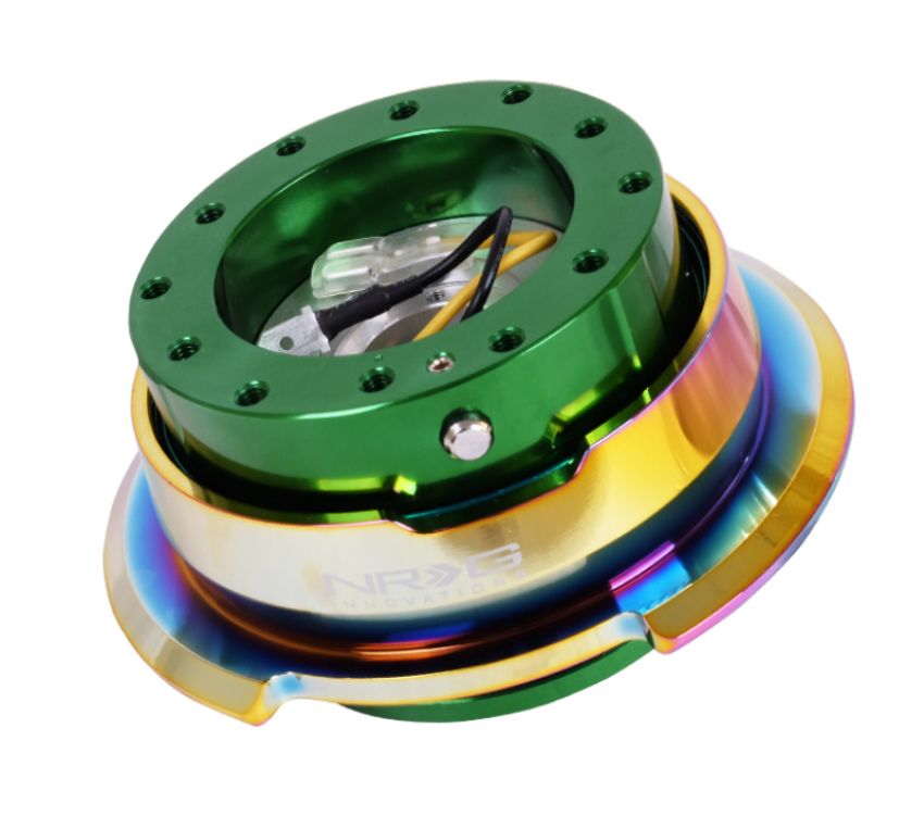 NRG SRK-280GN-MC Quick Release Gen 2.8 - Green Body / Neochrome Ring