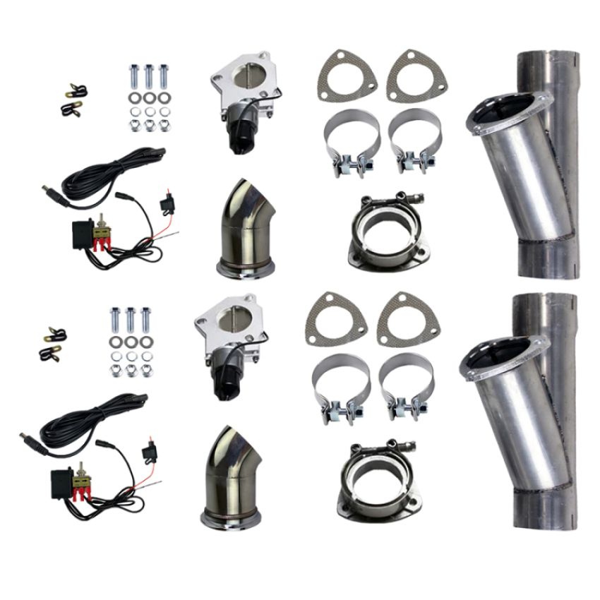 Granatelli Motor Sports 303522D Electronic Exhaust Cutout Systems - Aluminized Mild Steel - Slip Fit