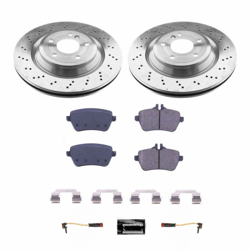 PowerStop KOE7859 OE Stock Replacement Low-Dust Ceramic Brake Pad and Rotor Kit